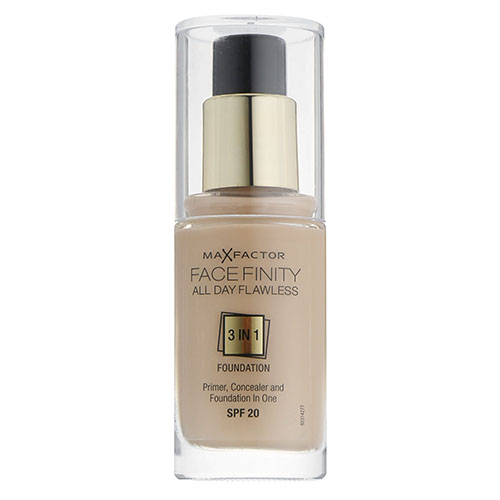 פריימר, קונסילר ומייקאפ של מקס פקטור - FACE FINITY ALL DAY FLAWLESS - 3 in 1