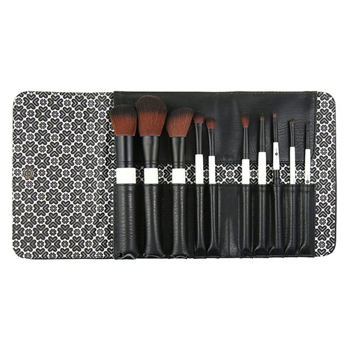 מארז 10 מברשות איפור מקצועיות ותיק לילי לולו - Luxury Brush Set