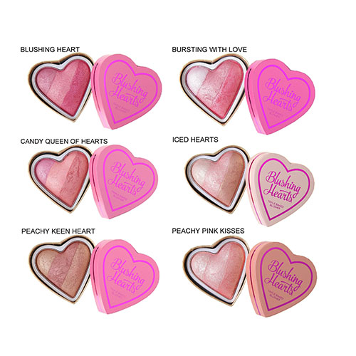 סומק אפוי בשלושה גוונים - I ♡ Revolution Blushing Hearts Triple Baked Blusher – תמונה 9