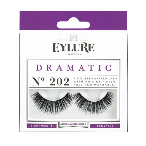 ריסים מלאכותיים להדבקה - EYLURE DRAMATIC NR 202 Eyelashes + glue