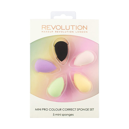ערכת ספוגים מיני צבעונית - MAKEUP REVOLUTION Mini Pro Color Correct Sponge Set
