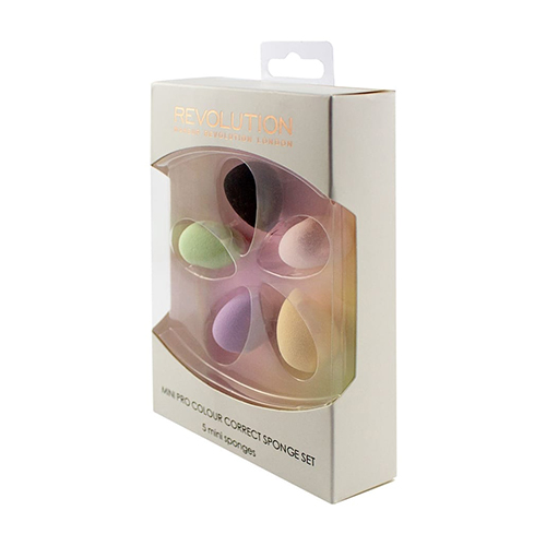 ערכת ספוגים מיני צבעונית - MAKEUP REVOLUTION Mini Pro Color Correct Sponge Set – תמונה 3