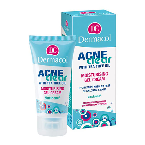 קרם פנים לעור שומני ואקנה דרמקול - Acne Clear Moisturizing Gel-Cream