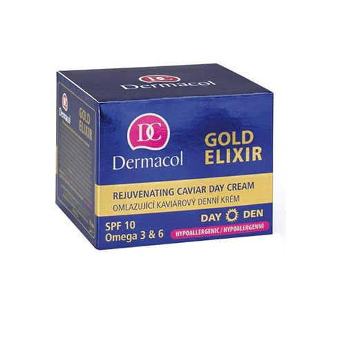 קרם יום לעור בוגר דרמקול - Gold Elixir Rejuvenating Caviar Day Cream – תמונה 3