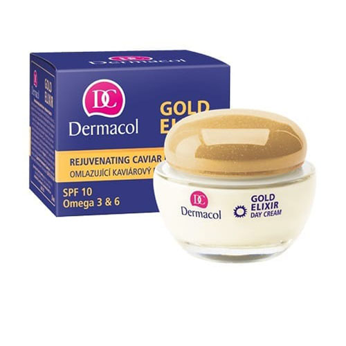 קרם יום לעור בוגר דרמקול - Gold Elixir Rejuvenating Caviar Day Cream – תמונה 2