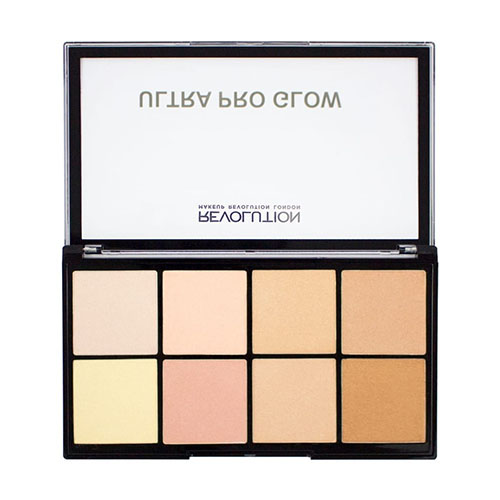 ⁦פלטת הייליטר - MAKEUP REVOLUTION ULTRA PRO GLOW⁩ – תמונה ⁦2⁩