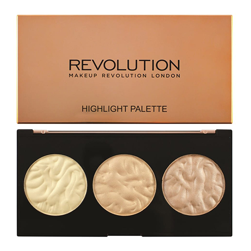 סט של 3 הייליטרים - MAKEUP REVOLUTION HIGHLIGHT PALETTE Rose Lights – תמונה 3