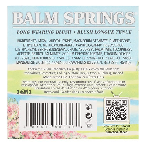 ⁦סומק עמיד לאורך זמן THE BALM - BALM SPRINGS -⁩ – תמונה ⁦4⁩