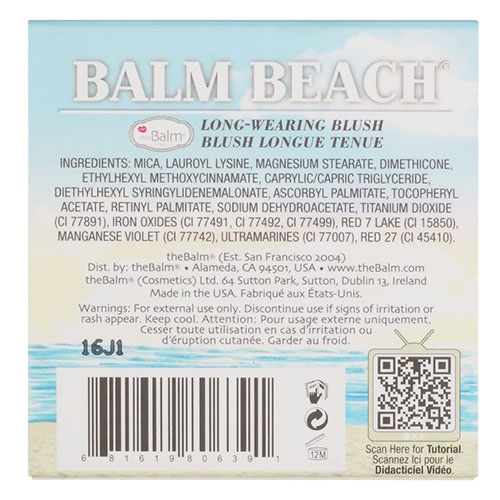 ⁦סומק עמיד לאורך זמן THE BALM - BALM BEACH⁩ – תמונה ⁦4⁩