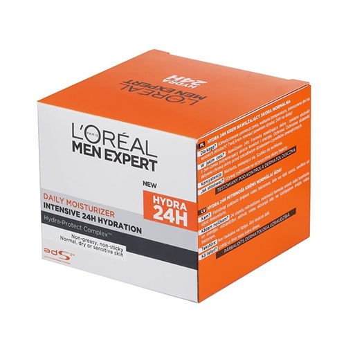 קרם פנים לגבר L'Oréal MEN EXPERT DAILY MOISTURIZER INTENSIVE 24H HYDRATION – תמונה 2