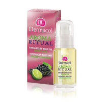 שמן גוף להרגעת מתחים דרמקול - AROMA RITUAL Grape and lime scented body oil