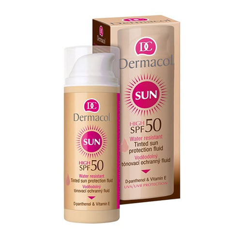 מייקאפ עמיד במים עם מקדם הגנה דרמקול - Tinted Waterproof Foundation SPF 50