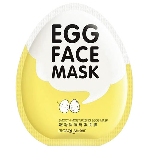 מסיכת לחות והחלקה - BIOAQUA EGG FACE SHEET MASK