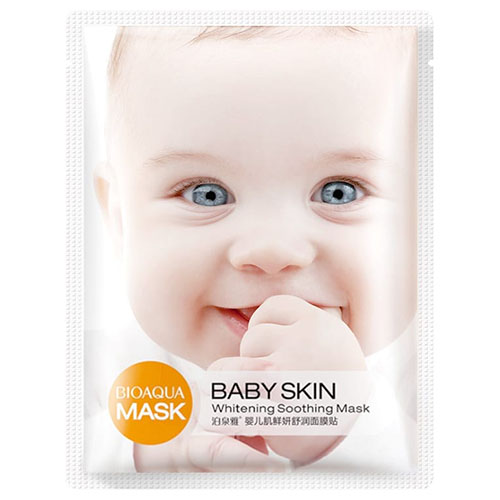מסיכת הבהרה והזנה לפנים - BIOAQUA BABY SKIN Whitening Soothing Mask