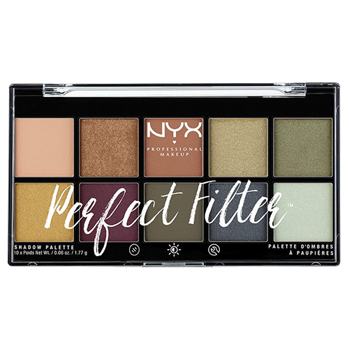 פלטת 10 צלליות של ניקס - NYX Professional Makeup Perfect Filter Eye Shadow Palette Olive You