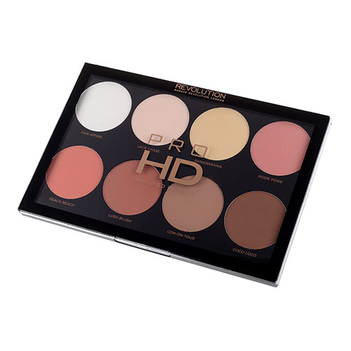סט 8 אבקות פנים - MAKEUP REVOLUTION PRO HD AMPLIFIED PALETTE MEGA MATTE – תמונה 4
