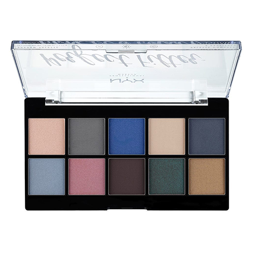 ⁦פלטת 10 צלליות של ניקס - NYX Professional Makeup Perfect Filter Eye Shadow Palette Marine Layer⁩ – תמונה ⁦2⁩