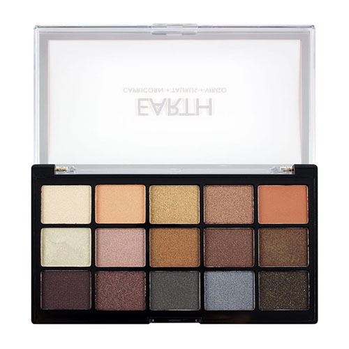 ⁦פלטת 15 צלליות - MAKEUP REVOLUTION MY SIGN Eyeshadow Palette EARTH⁩ – תמונה ⁦2⁩