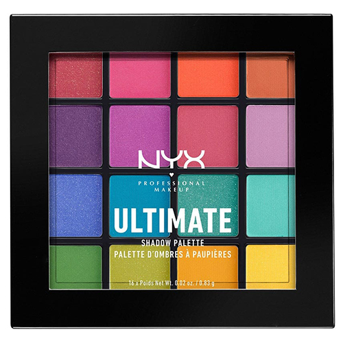 NYX Professional Makeup ULTIMATE SHADOW PALETTE BRIGHTS - פלטת 13 צלליות ו3 פיגמנטים לעיניים