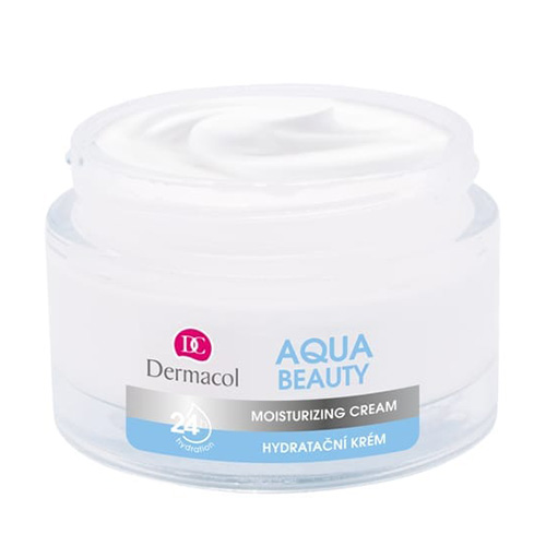⁦קרם לחות לפנים דרמקול - AQUA BEAUTY - MOISTURIZING CREAM⁩ – תמונה ⁦2⁩