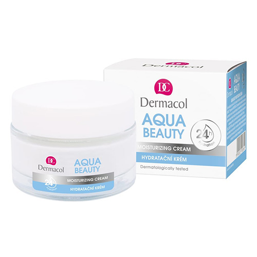 ⁦קרם לחות לפנים דרמקול - AQUA BEAUTY - MOISTURIZING CREAM⁩ – תמונה ⁦4⁩