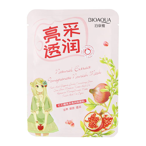 מסיכת פנים מתמצית רימונים - BIOAQUA Natural Extract Pomegranate Nourish Mask