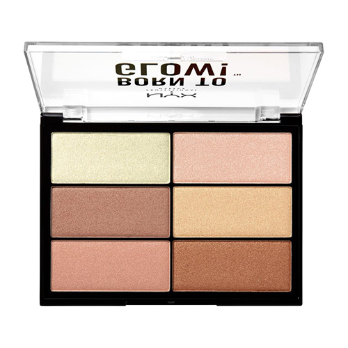 ⁦NYX Professional Makeup  פלטת היילייטר - BORN TO GLOW! - HIGHLIGHTING PALETTE⁩ – תמונה ⁦2⁩
