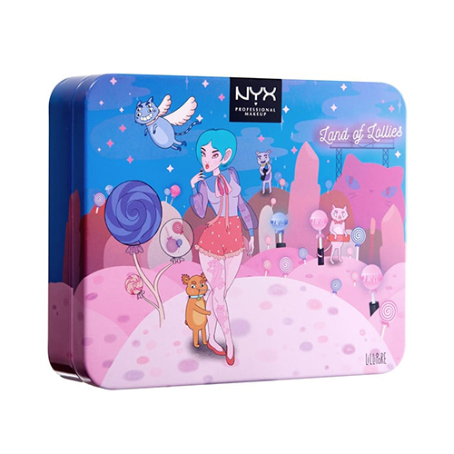 NYX Professional Makeup פלטת צלליות 10 גוונים באריזת מתנה - Land of Lollies Shadow Palette – תמונה 3