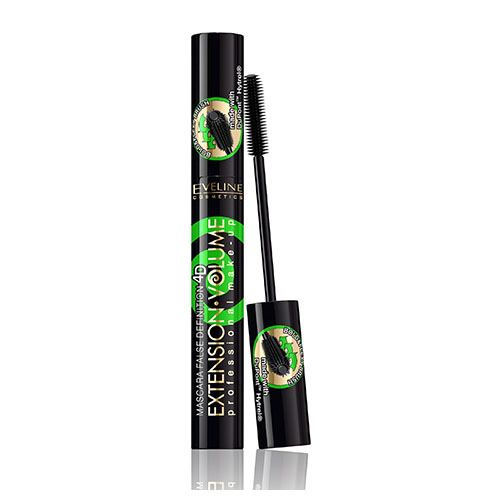 מסקרה מאריכה ומעגלת EVELINE EXTENSION VOLUME Professional MakeUp Mascara