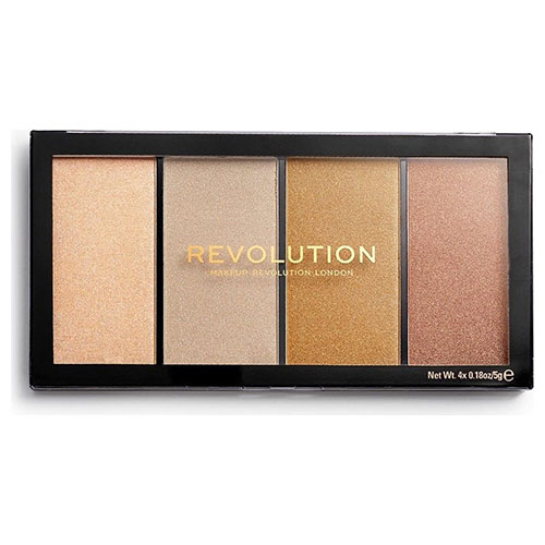 פלטת קונטור של ברונזרים והייליטרים - MAKEUP REVOLUTION RELOADED LUSTER LIGHTS HEATWAVE
