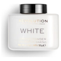 אבקת פנים אפויה לבנה - MAKEUP REVOLUTION WHITE LOOSE BAKING POWDER