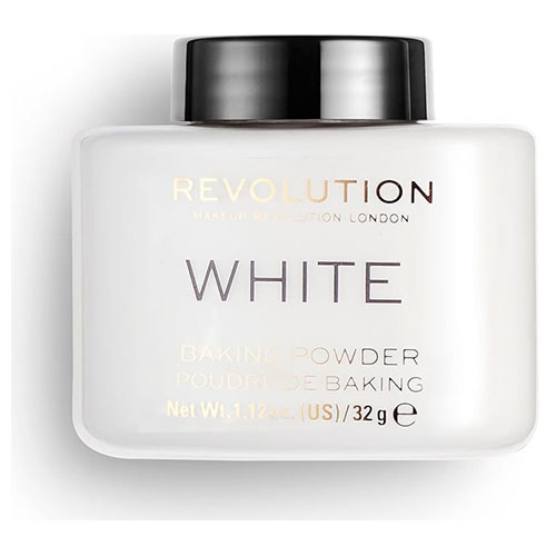 אבקת פנים אפויה לבנה - MAKEUP REVOLUTION WHITE LOOSE BAKING POWDER