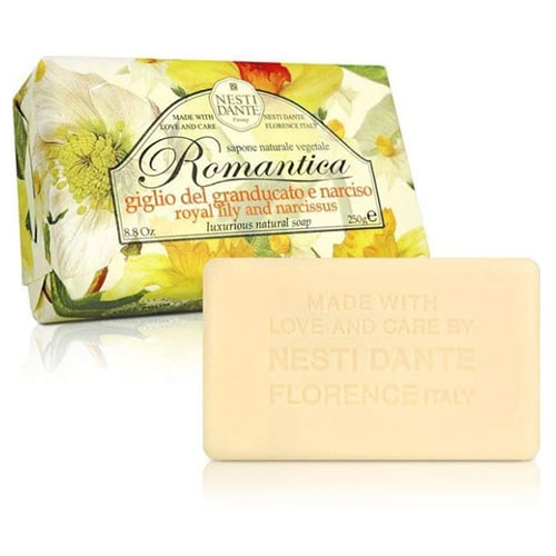 NESTI DANTE סבון קשיח 100% טבעי בניחוח שושנים ונרקיסים - Romantica
