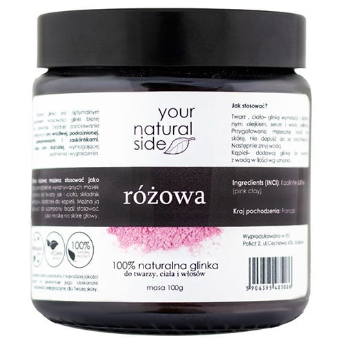 Your Natural Side חימר וורוד 100% טבעי - 100 g