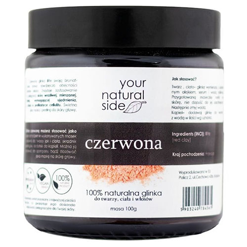 Your Natural Side חימר אדום 100% טבעי - 100 g