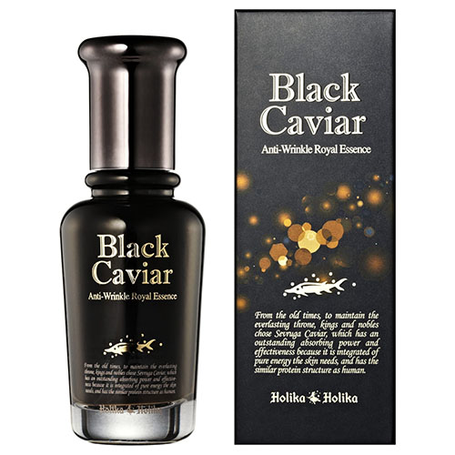 סרום פנים "קוויאר שחור" - Holika Holika Black Caviar Anti-Wrinkle Royal Essence 45 ml