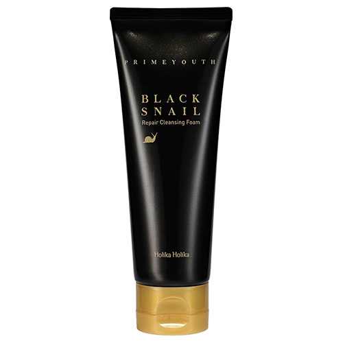 קצף ניקוי לפנים המכיל ריר חלזונות - Holika Holika BLACK SNAIL Repair Cleansing Foam 100ml