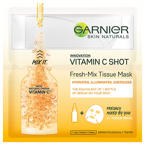 מסיכת פנים של גרנייה - GARNIER SKIN NATURALS Fresh-Mix Tissue Mask