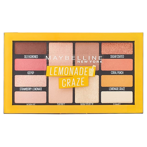 פלטת צלליות לעיניים 12 גוונים של מייבלין - LEMONADE CRAZE Eyeshadow Palette