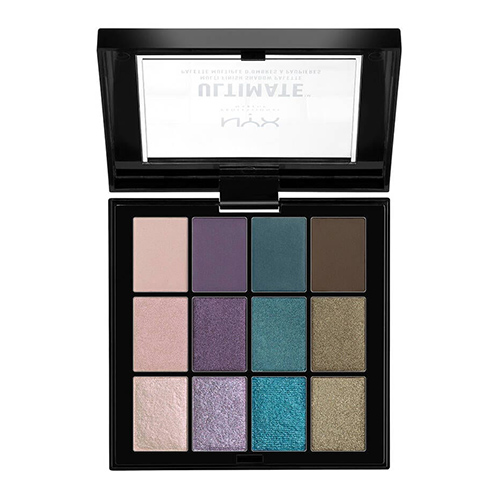 NYX Professional Makeup ULTIMATE MULTI FINISH SHADOW PALETTE 07 SMOKE SCREEN - פלטת צלליות 4 גוונים ב3 גימורים שונים – תמונה 2