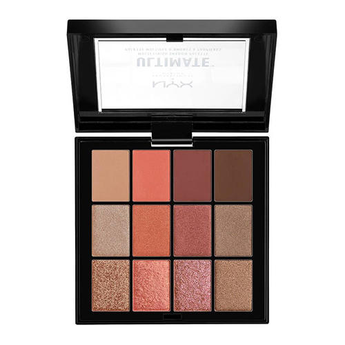 NYX Professional Makeup ULTIMATE MULTI FINISH SHADOW PALETTE 08 WARM RUST - פלטת צלליות 4 גוונים ב3 גימורים שונים – תמונה 2