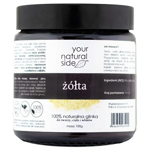 Your Natural Side חימר צהוב 100% טבעי - 100 g