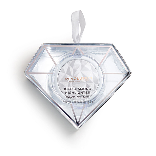 הייליטר באריזת יהלום - MAKEUP REVOLUTION PRECIOUS STONE HIGHLIGHTER ICED DIAMOND