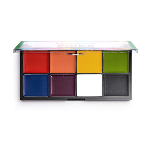 ⁦פלטת 8 צלליות - MAKEUP REVOLUTION PRIDE EXPRESS MYSELF FACE PAINT PALETTE⁩ – תמונה ⁦3⁩