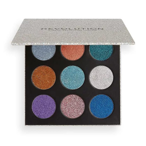 פלטת צלליות 9 גוונים של רבולושיין PRESSED GLITTER PALETTE - ILLUSION