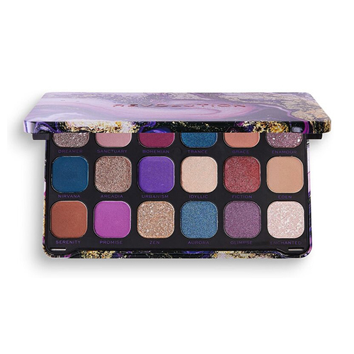 MAKEUP REVOLUTION - FOREVER FLAVLESS SHADOW PALETTE - 18 eyeshadows - UTOPIA – תמונה 2