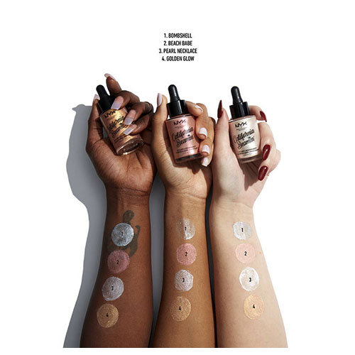 הייליטר גוף ופנים NYX Professional Makeup California Beamin Face & Body Liquid Highlighter – תמונה 2