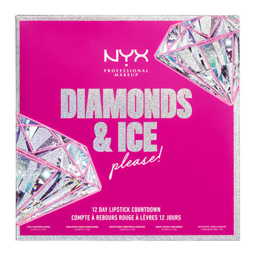מארז 12 ליפסטיקים NYX DIAMONDS & ICE PLEASE! 12 DAY LIPSTICK COUNTDOWN