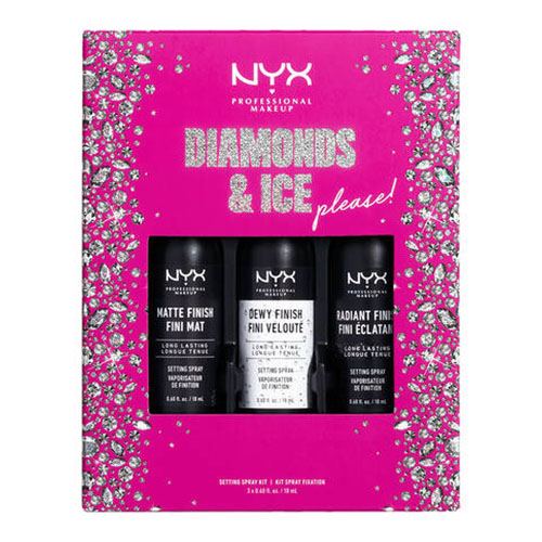 ערכת מקבעי איפור NYX Professional Makeup DIAMONDS & ICE PLEASE! SETTING SPRAY KIT