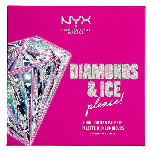 פלטת הייליטרים NYX DIAMONDS & ICE PLEASE! Highlighter palette 02 BEST LIFE – תמונה 2